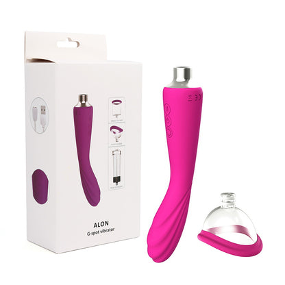 LotFancy 2 in 1with Sucking Licking Vibrator, G-Spot Dildo Nipples Vagina Stimulator