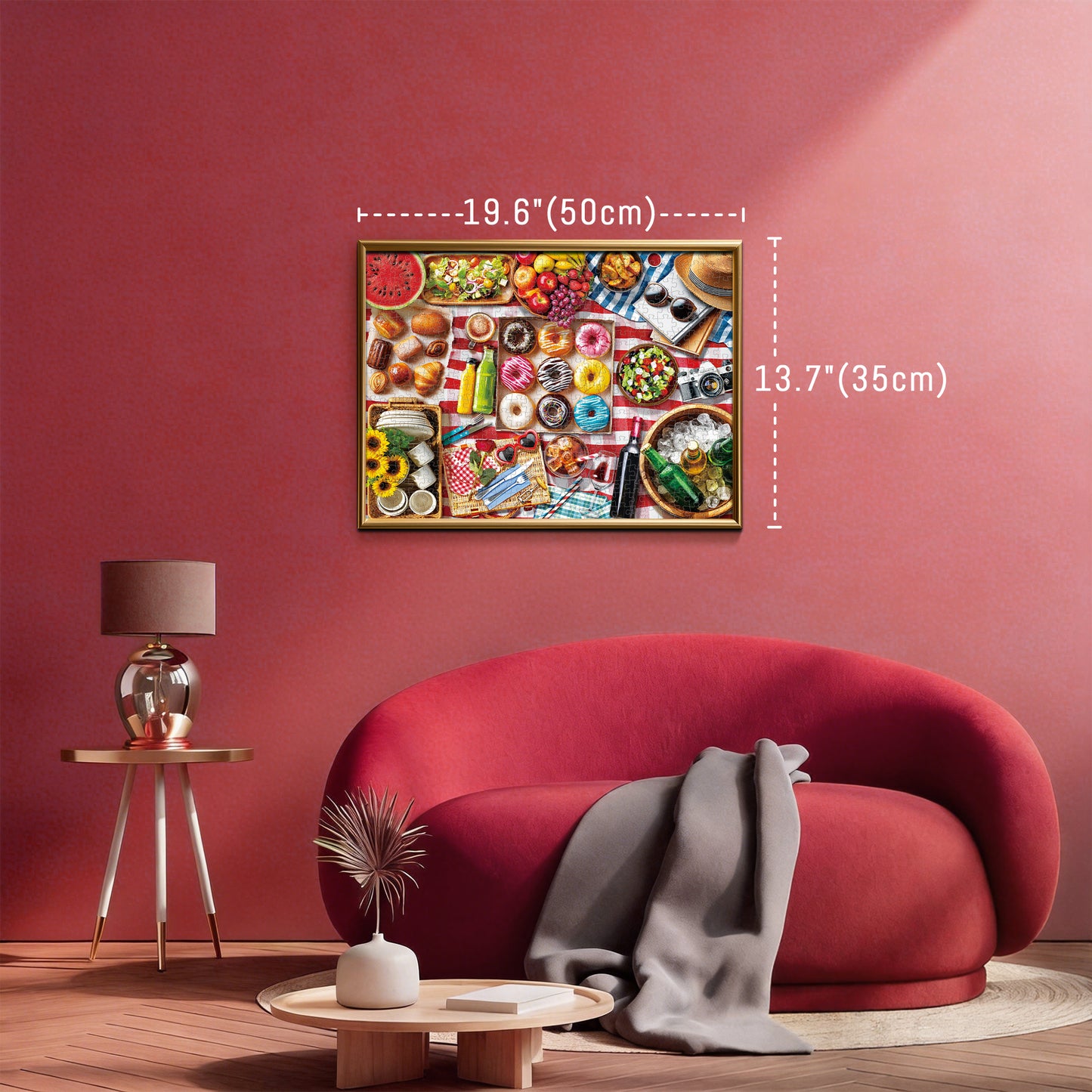 BenBen 500 Pieces Puzzles For Adults, Picnic Party Time, Challenging Landscape Jigsaw Puzzle