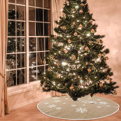 Christmas Tree Skirt Ornament, 48 inch Diameter Christmas Decoration for New Year Party