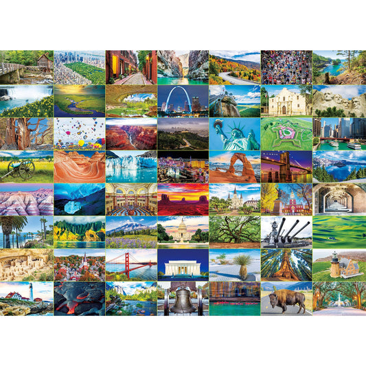 BenBen Jigsaw Puzzles 1000 Pieces for Adults Ages 12+, Iconic America, 26.75 x 19.25 in