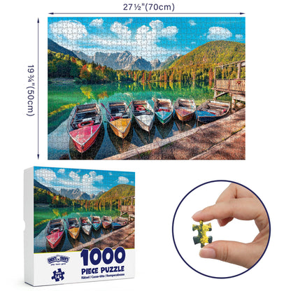 BenBen Jigsaw Puzzles 1000 Pieces for Adults Ages 12+, Natural Lake Landscape, 27.5 x 19.7 in