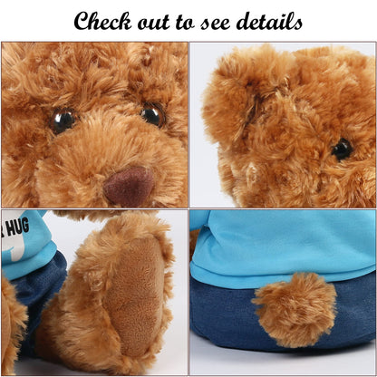LotFancy Teddy Bear Stuffed Animal, with Removable Clothes