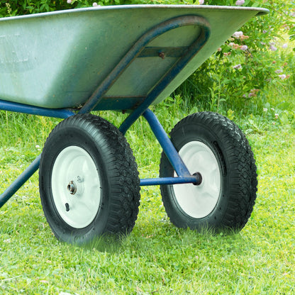 LotFancy 4.80/4.00-8” Tire and Wheel, 2 Pack 16” Pneumatic Wheelbarrow Tire, 5/8” Bearings, 3-7” Centered Hub, Replacement for Wheelbarrows, Garden and Utility Carts, Trolleys, Wagon