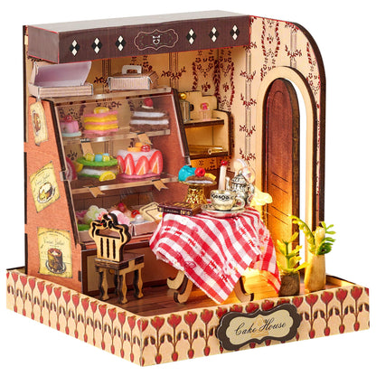 DIY Miniature House Kit, 3D Doll House Craft Projects for Adults, Building Kit for Stress Relief & Home Décor WMT