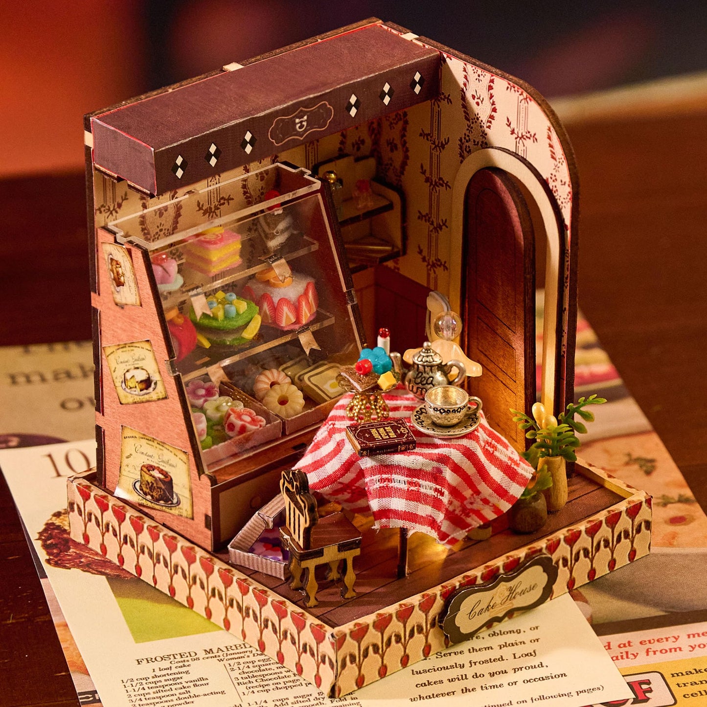 DIY Miniature House Kit, 3D Doll House Craft Projects for Adults, Building Kit for Stress Relief & Home Décor WMT