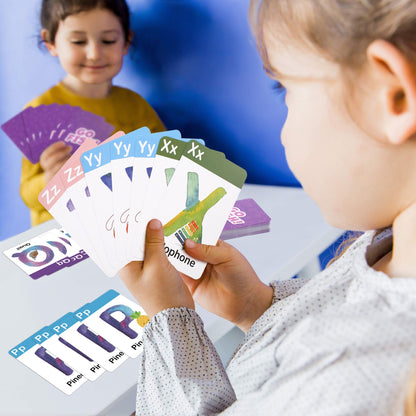 BenBen Alphabet Go Fish Card Game for Kids 3+,104 Cards, Oversized ABC Learning Playing Cards