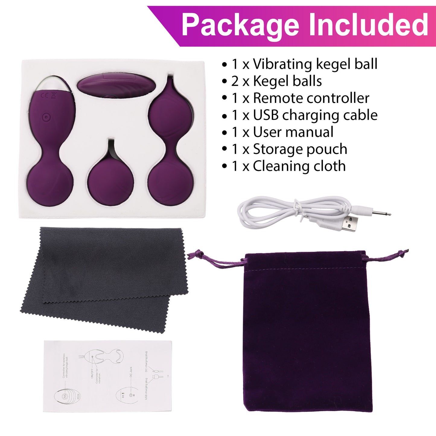 LotFancy Kegel Balls Exercise, Ben Wa Balls for Women Bladder Control & Pelvic Floor Exercises
