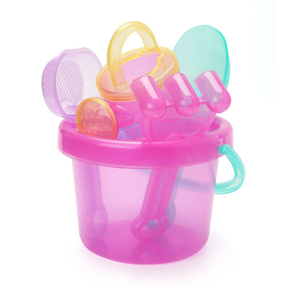 LotFancy Beach Toy Set, Sand Toy for Toddlers, Beach Bucket with Sand Sifter Cover, Shovel, Star Mold, Rake, Watering Can and Sifter Shovel Tool Kit for Kids Outdoor Toys