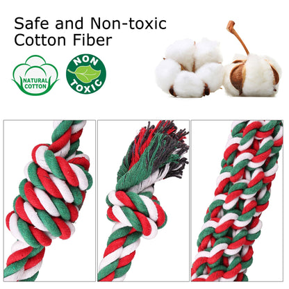 Prime Pets 5 PCS Dog Toys, Dog Rope Toys and Flying Disc Set for Small & Medium Dogs, Tough Rope Chew Toys, Interactive Durable Puppy Dog Tug of War for Dog Teething Dental Cleaning