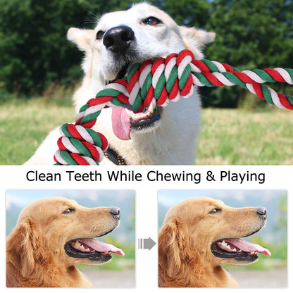 Prime Pets 5 PCS Dog Toys, Dog Rope Toys and Flying Disc Set for Small & Medium Dogs, Tough Rope Chew Toys, Interactive Durable Puppy Dog Tug of War for Dog Teething Dental Cleaning
