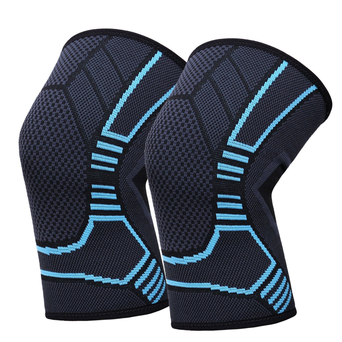 LotFancy Knee Compression Sleeve Brace for Men Women, Ideal for Basketball Running Football Volleyball Baseball Sports, Latex-free, 1 Pair
