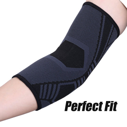 LotFancy Elbow Compression Sleeve Brace Support for Women Men, Ideal for Tendonitis/Tennis/Golf Elbow, Arthritis Pain, Volleyball, Football, Fitness, Workout, Latex-free, 1 Pair