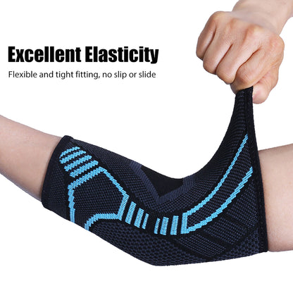 Elbow Sleeve - 1 Pair Elbow Brace Support Compression Wrap for Women Men, Ideal for Gym Tendonitis Tennis Golf Basketball Crossfit, Latex-Free, L Size
