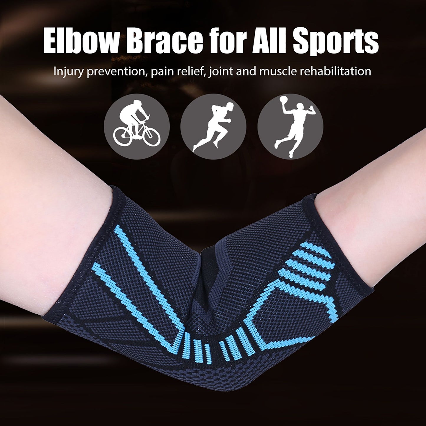LotFancy Elbow Compression Sleeve Brace Support for Women Men, Ideal for Tendonitis/Tennis/Golf Elbow, Arthritis Pain, Volleyball, Football, Fitness, Workout, Latex-free, 1 Pair