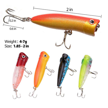 Fishing Lures, Topwater Lures with Treble Hook, Freshwater Saltwater Lures for Bass Trout Walleye, 3D Minnow Fishing Bait, Swimbait Sinking Lure Kit