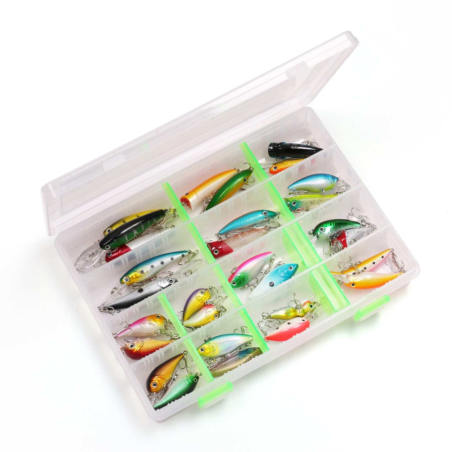 Fishing Lures, Topwater Lures with Treble Hook, Freshwater Saltwater Lures for Bass Trout Walleye, 3D Minnow Fishing Bait, Swimbait Sinking Lure Kit