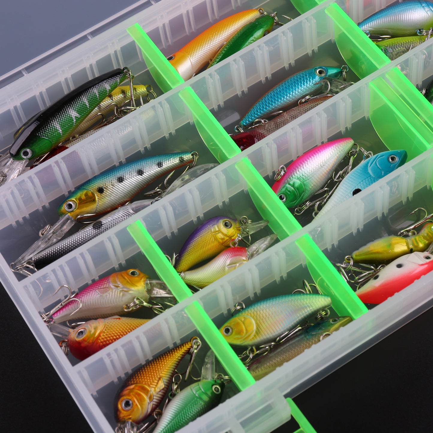 Fishing Lures, Topwater Lures with Treble Hook, Freshwater Saltwater Lures for Bass Trout Walleye, 3D Minnow Fishing Bait, Swimbait Sinking Lure Kit