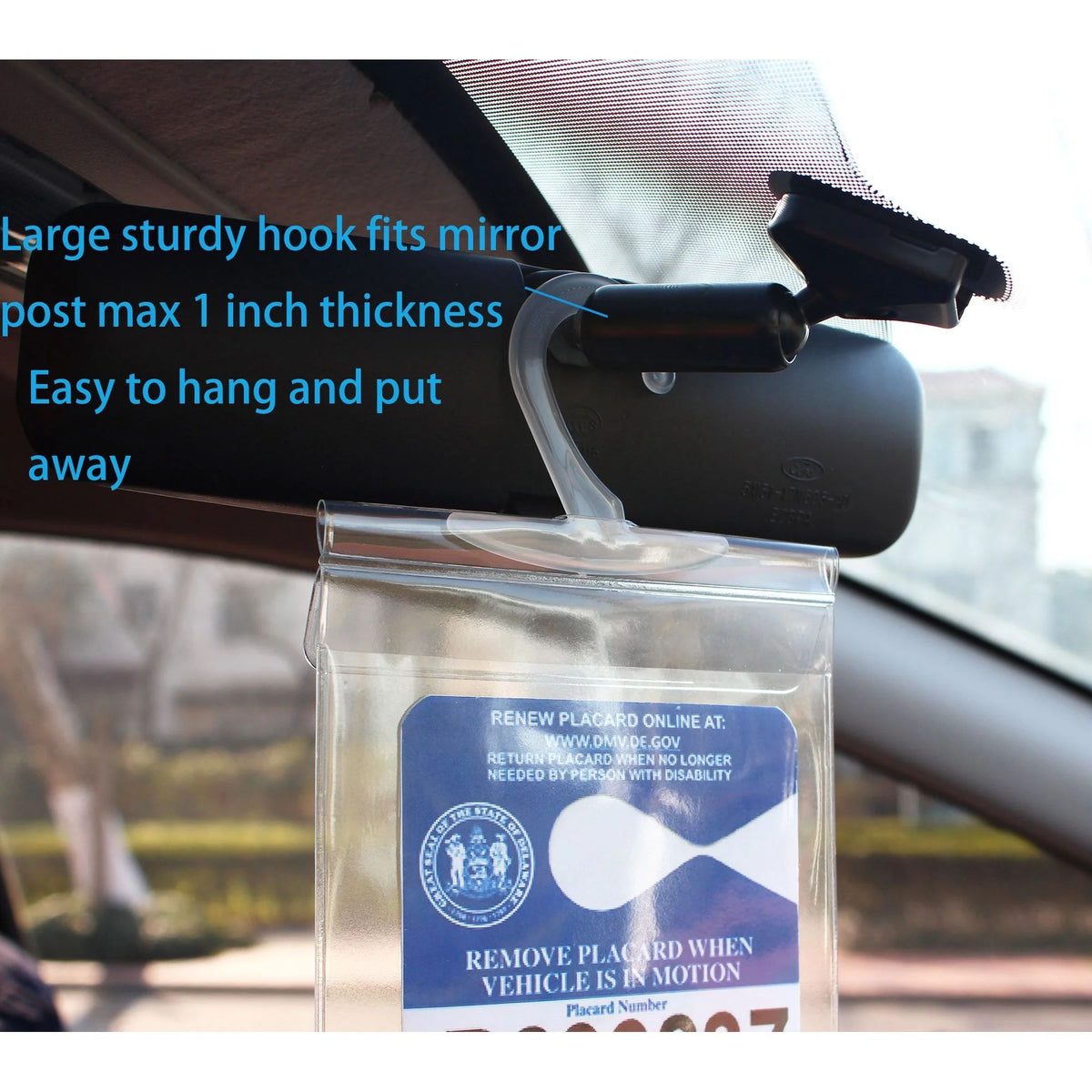 LotFancy Handicap Placard Holder- 10.6 x 5 in, Pack of 2