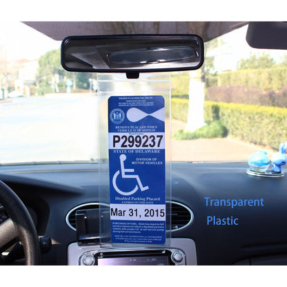 LotFancy Handicap Placard Holder- 10.6 x 5 in, Pack of 2