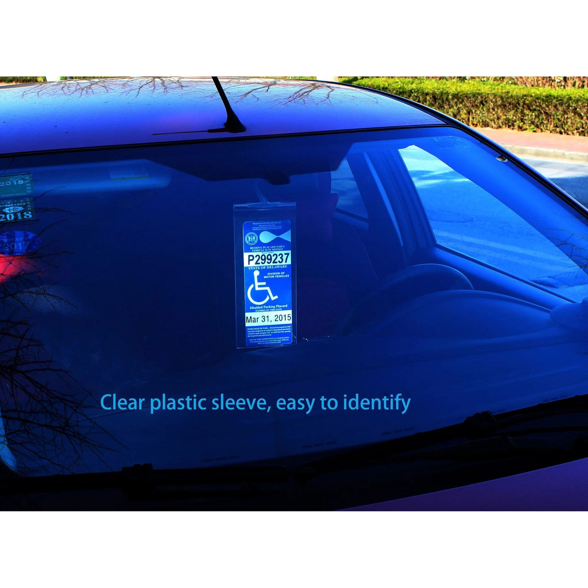 LotFancy Handicap Placard Holder- 10.6 x 5 in, Pack of 2