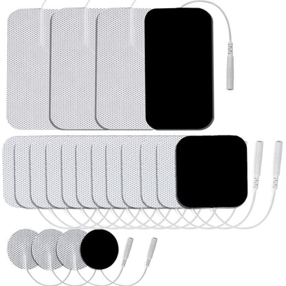 LotFancy 20 TENS Unit Replacement Pads, Adhesive Electrode Pads, 2mm Pin