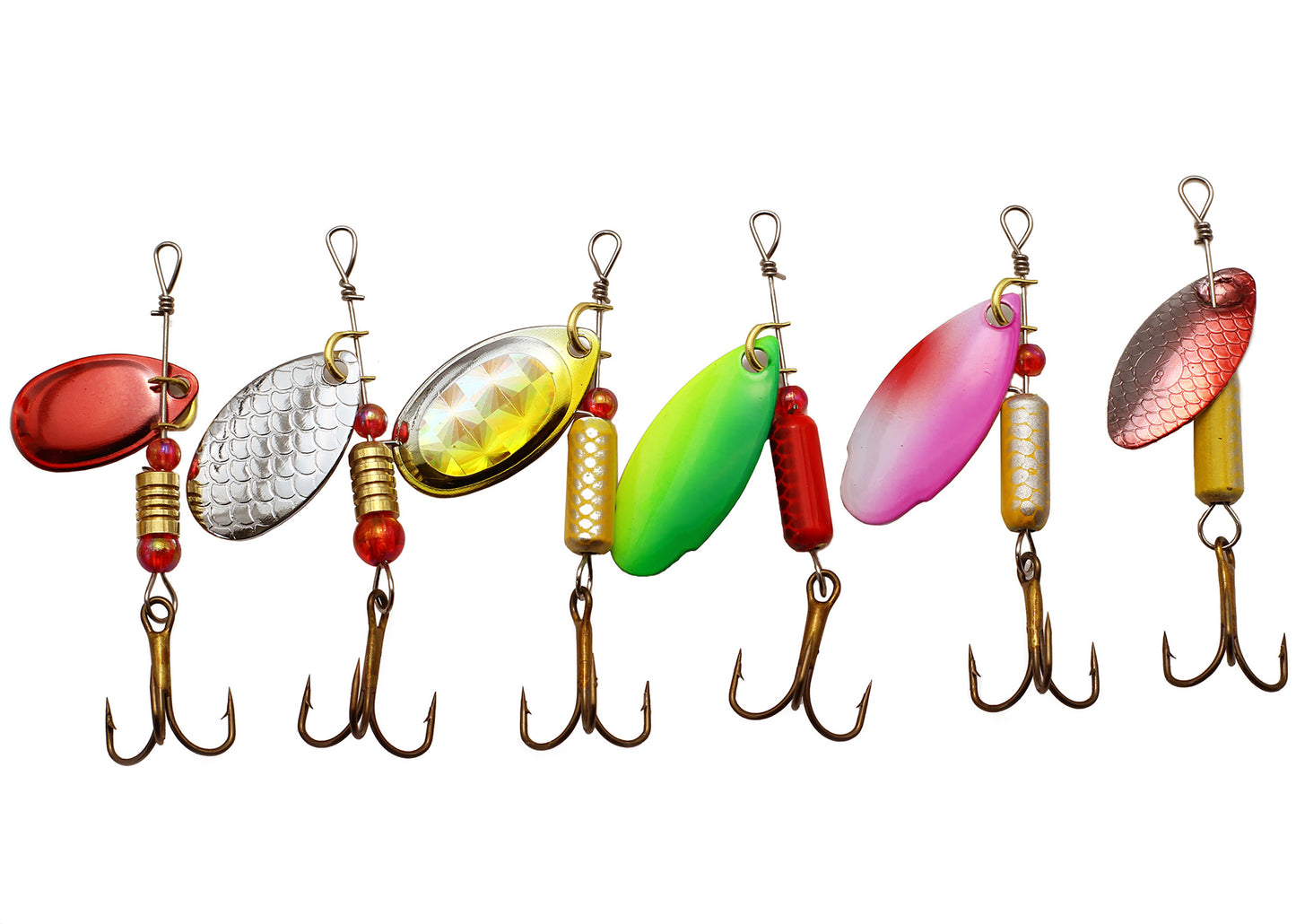 LotFancy Fishing Lures Kit, 30 Hard Metal Lure Baits Spinner Baits Set