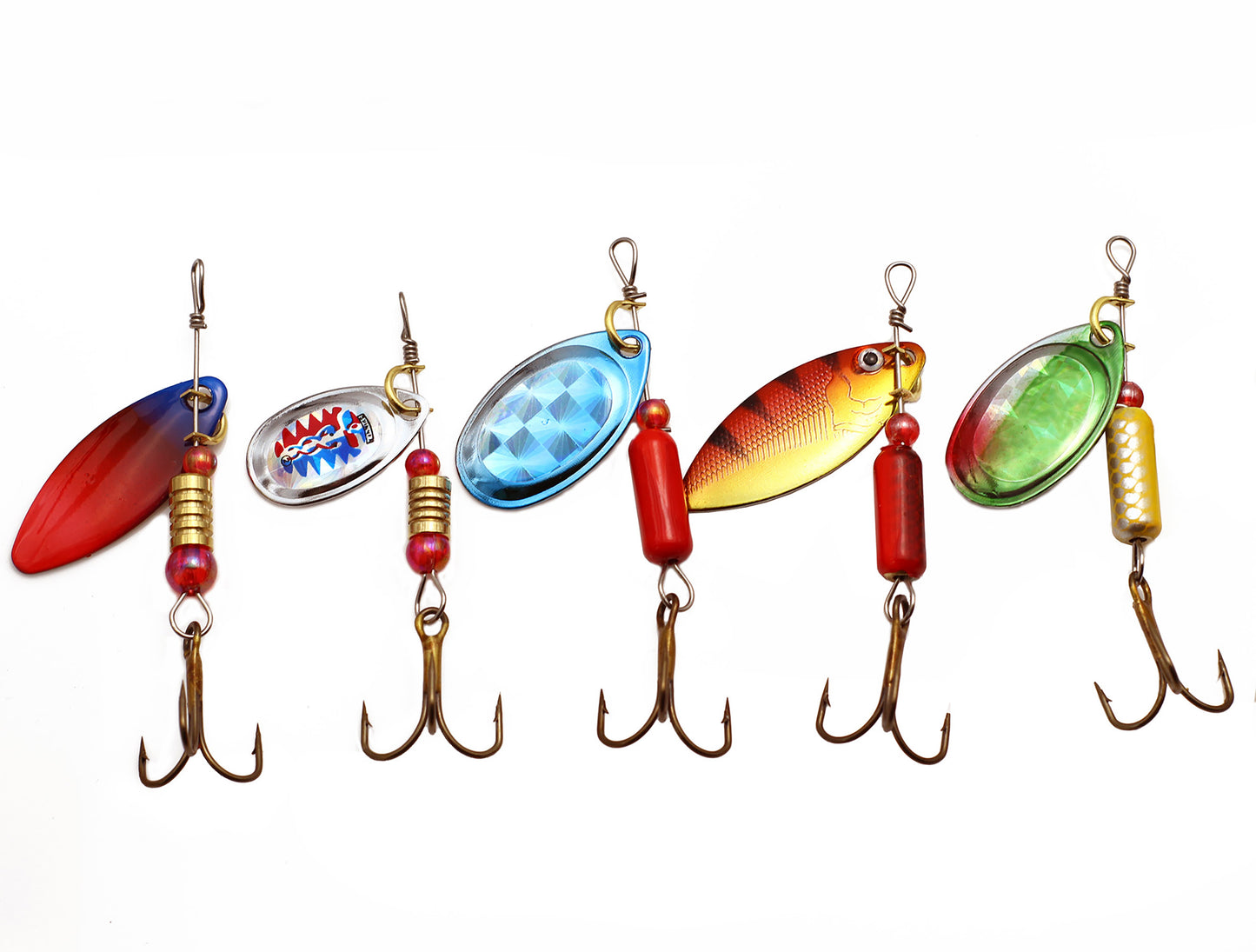 LotFancy Fishing Lures Kit, 30 Hard Metal Lure Baits Spinner Baits Set