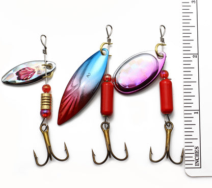 LotFancy Fishing Lures Kit, 30 Hard Metal Lure Baits Spinner Baits Set
