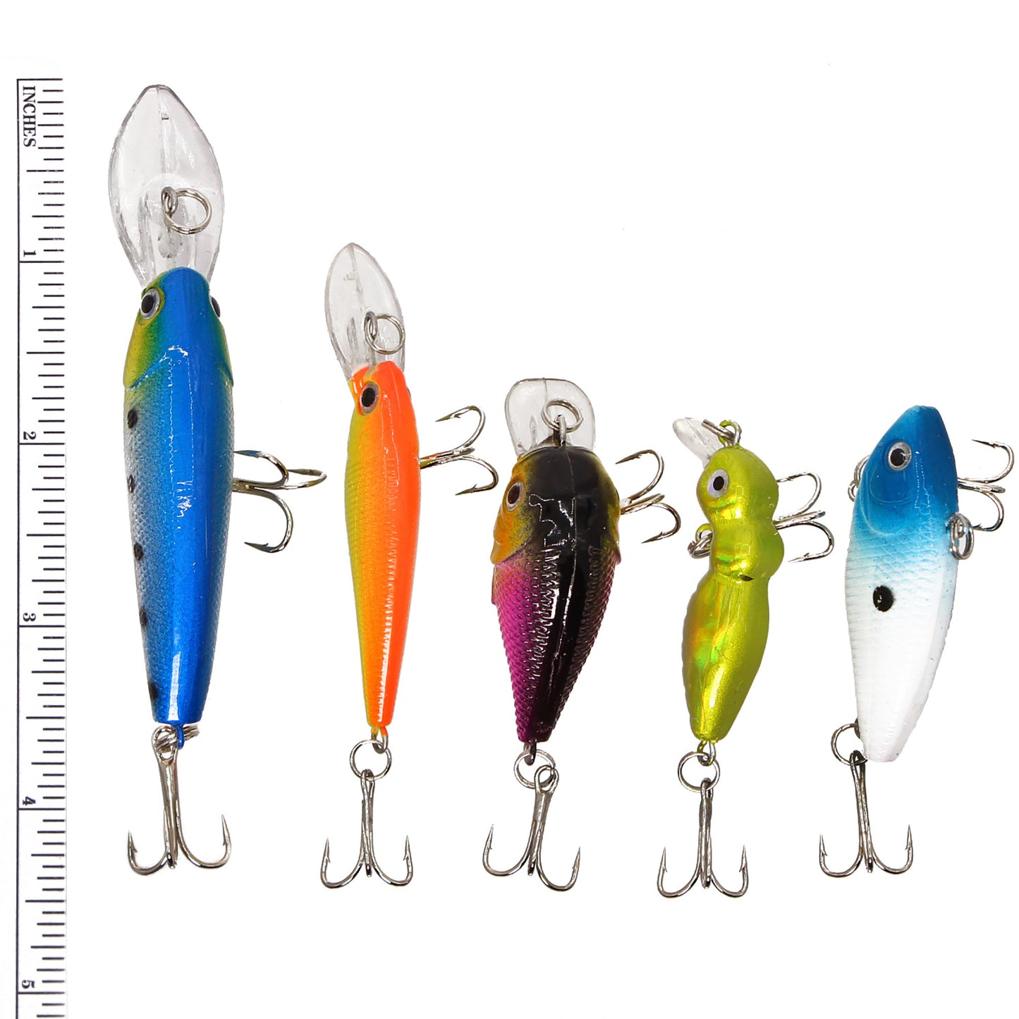 Fishing Lures, Topwater Lures with Treble Hook, Freshwater Saltwater Lures for Bass Trout Walleye, 3D Minnow Fishing Bait, Swimbait Sinking Lure Kit