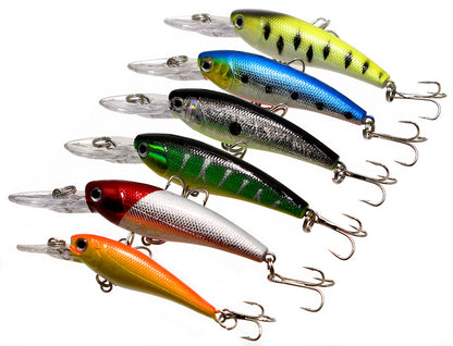 Fishing Lures, Topwater Lures with Treble Hook, Freshwater Saltwater Lures for Bass Trout Walleye, 3D Minnow Fishing Bait, Swimbait Sinking Lure Kit