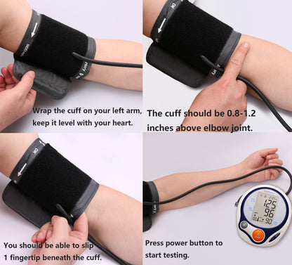 LotFancy Arm Blood Pressure Monitor with Medium Cuff ( 9-13 in)