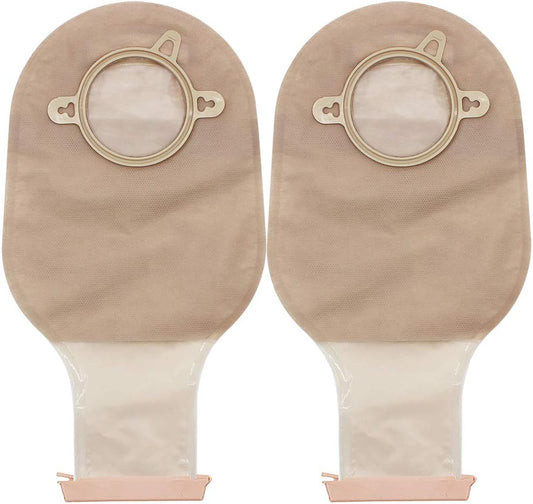 LotFancy 10 PCS Drainable Pouch - Ostomy Bags for Colostomy Ileostomy Stoma Care, Cut-to-Fit, Two-Piece System