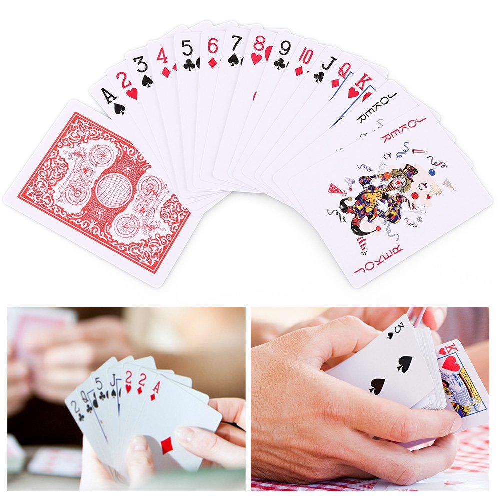 LotFancy Playing Cards, Poker Size Standard Index, Decks of Cards (Blue or Red), for Blackjack, Euchre, Canasta Card Game, Casino Grade