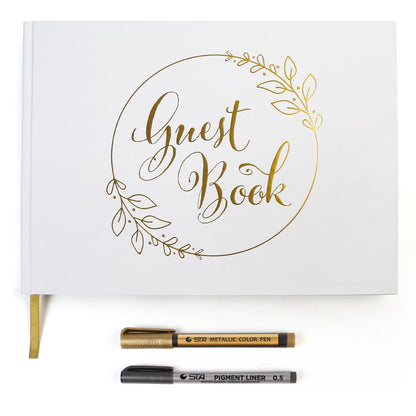 LotFancy Wedding Guest Book, 10x8’’ Sign in Book