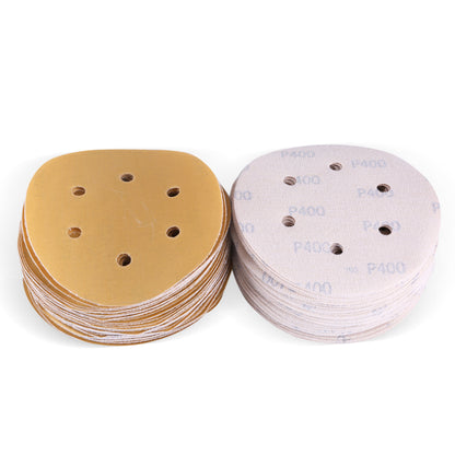 LotFancy 6 Inch 6 Hole Sanding Discs, 100Pcs Sandpaper Assortment - Random Orbital Sander Pad, Hook and Loop Sand Paper