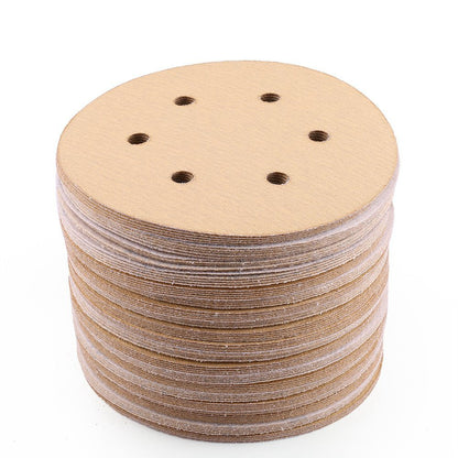 LotFancy 6 Inch 6 Hole Sanding Discs, 100Pcs Sandpaper Assortment - Random Orbital Sander Pad, Hook and Loop Sand Paper