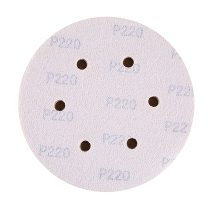 LotFancy 6 Inch 6 Hole Sanding Discs, 100Pcs Sandpaper Assortment - Random Orbital Sander Pad, Hook and Loop Sand Paper