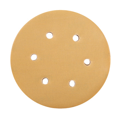 LotFancy 6 Inch 6 Hole Sanding Discs, 100Pcs Sandpaper Assortment - Random Orbital Sander Pad, Hook and Loop Sand Paper