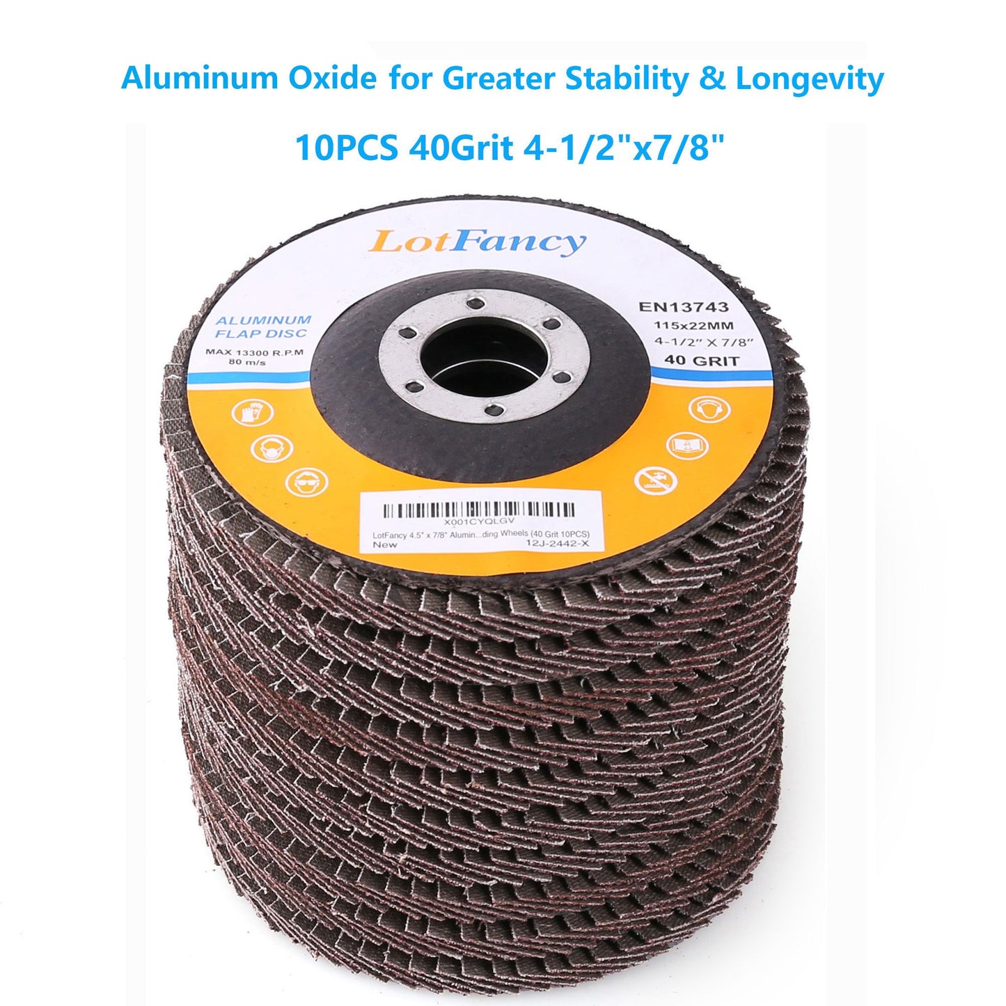 LotFancy Flap Discs for Angle Grinder