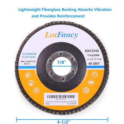 LotFancy Flap Discs for Angle Grinder