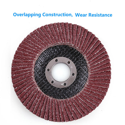 LotFancy Flap Disc 4 1/2 in, 20Pcs, 40-120 Grit Grinding Sanding Wheels, Type #27
