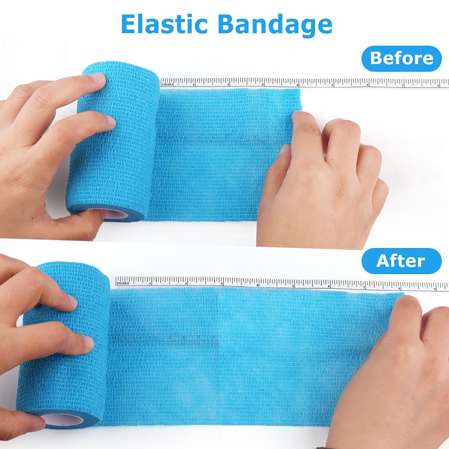 LotFancy Self Adhesive Bandage Wrap, Breathable Sports Tape, First Aid Medical Tape