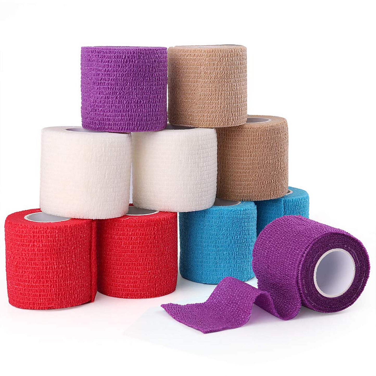 LotFancy Self Adhesive Bandage Wrap, Breathable Sports Tape, First Aid Medical Tape