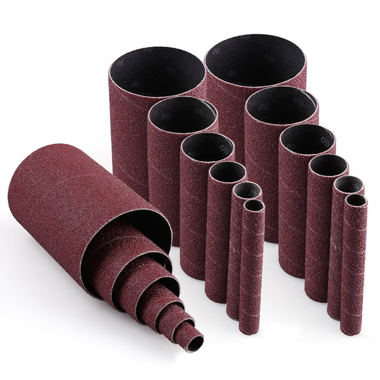 LotFancy Aluminum Oxide Abrasive Spindle Sanding Sleeves