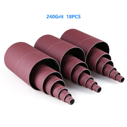 LotFancy Aluminum Oxide Abrasive Spindle Sanding Sleeves