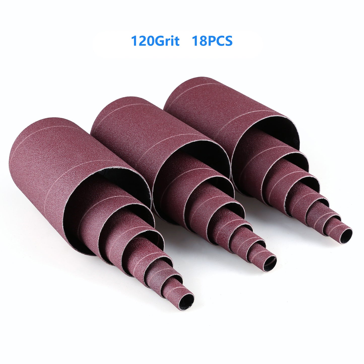 LotFancy Aluminum Oxide Abrasive Spindle Sanding Sleeves