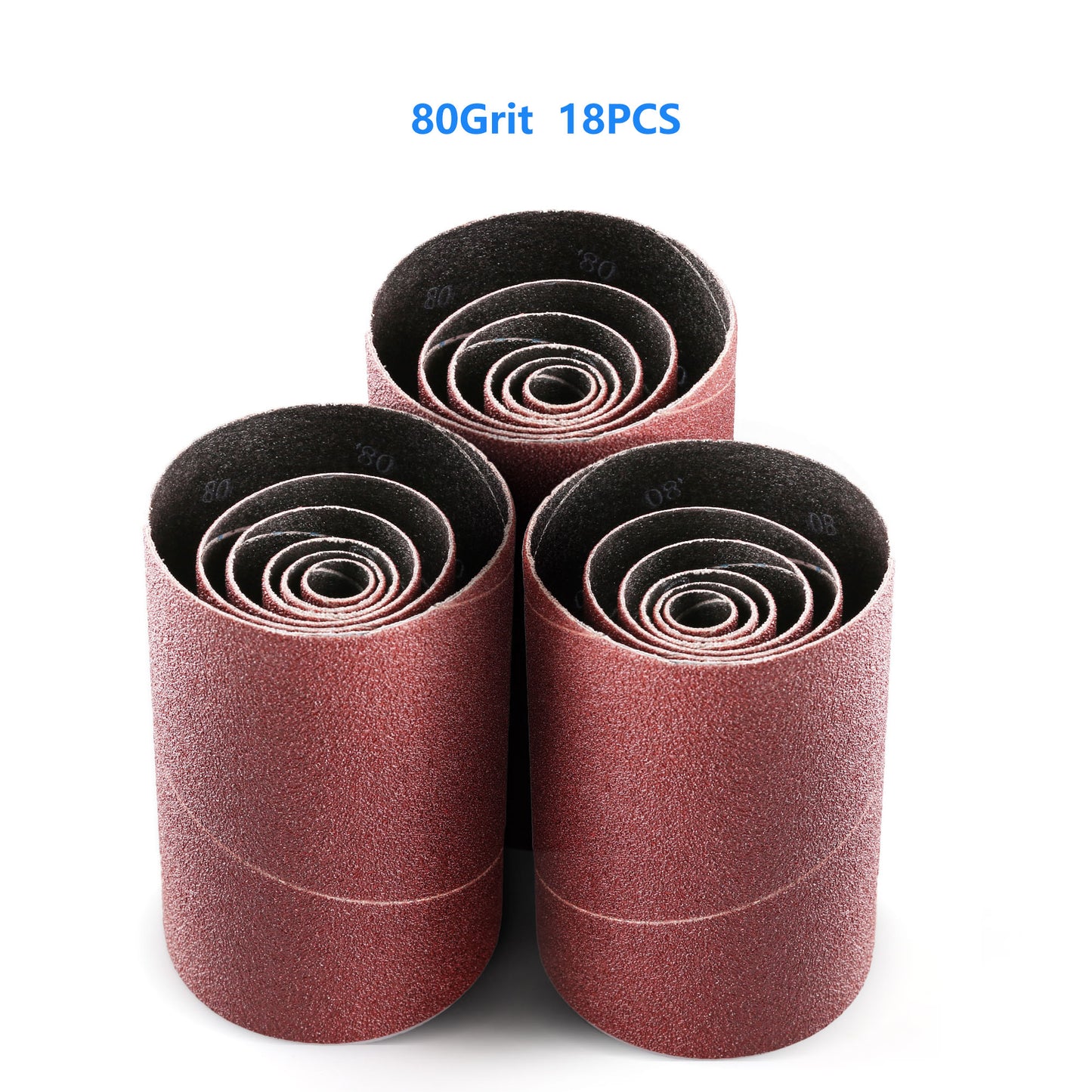 LotFancy Aluminum Oxide Abrasive Spindle Sanding Sleeves