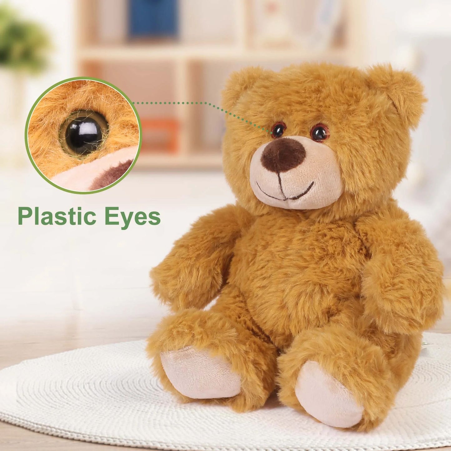 LotFancy Teddy Bear Stuffed Animal, 6 Pack 10 in Bulk Plush Bear Toy Gifts for Kids Baby Toddlers