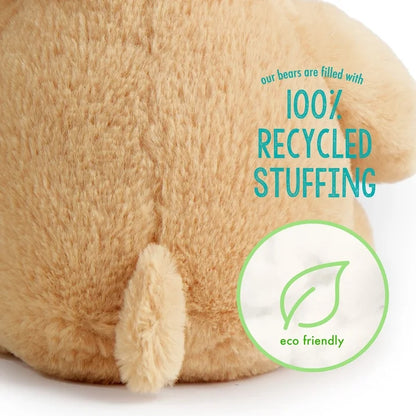 LotFancy Teddy Bear Stuffed Animals, Soft Plush Bear with Footprints, 10 in Plush Toy Gifts for Kids Girls