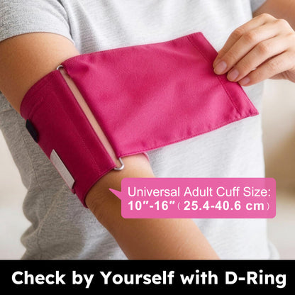LotFancy Manual Blood Pressure Cuff, Aneroid Sphygmomanometer with D-Ring, BP Cuff 10"-16", Pink